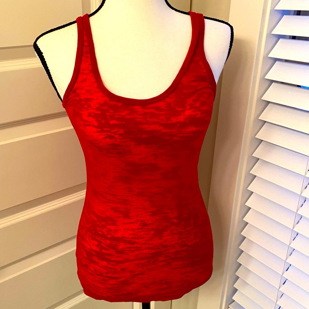 happening in the present|| Red tank top